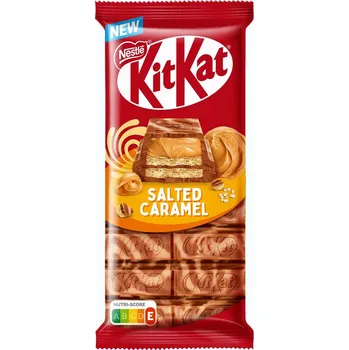 Čokoláda KitKat Slaný karamel s křupavou oplatkou s bílou polevou