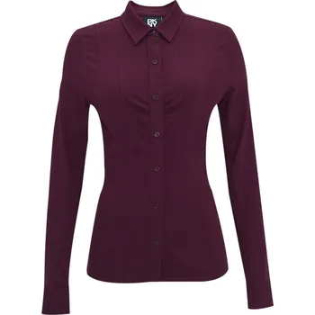 Dámský svetr SVETR DKNY KNIT SHIRT BURGUNDY