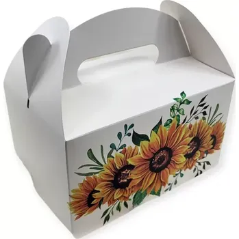 Svatební dekorace Svatební krabička výslužková Yellow 13x9x7 cm