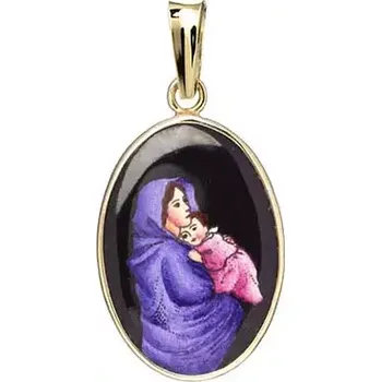 Přívěsek Aljančič Madona s dítětem medailon 497H zlato