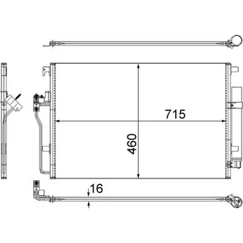 Výparník klimatizace Kondenzátor, klimatizace MAHLE AC 553 001S