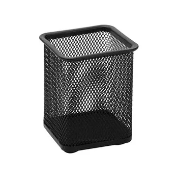 Drátěný stojan na pera hranatý, černý