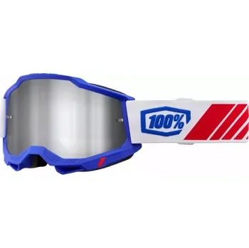 Motocyklové brýle Motokrosové brýle 100% ACCURI 2 KOLBY 50014-00050 se zrcadlovým objektivem + čirý (Motokrosové a enduro brýle s čirým objektivem)