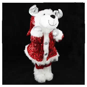 Vánoce Figurka - Sob 23x17x50 cm červená, 1ks