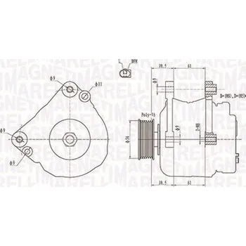Alternátor Generátor MAGNETI MARELLI 063731818010