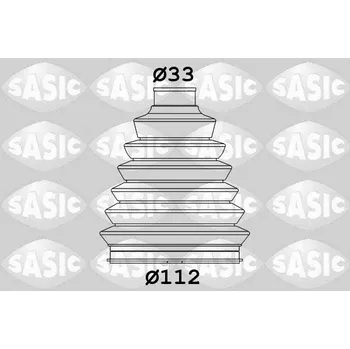 Hřídel nápravy Sada měchů, hnací hřídel SASIC 2933073