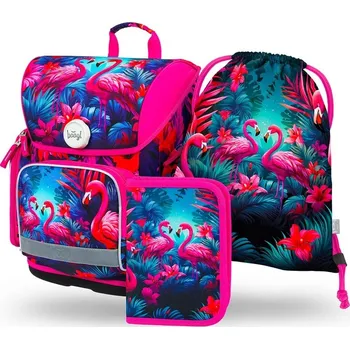 BAAGL Ergo školní 3dílný set, Plameňáci