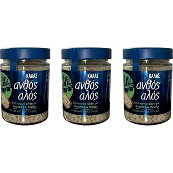 Koření KALAS Květinová mořská sůl s bazalkou a tymianem z Řecka, 300 g, 3 ks