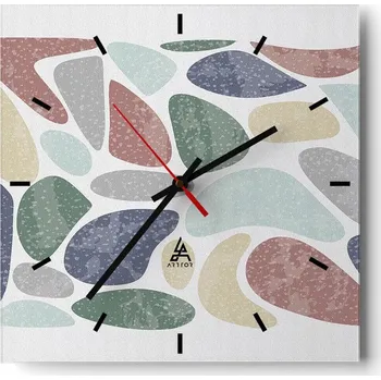 Hodiny Velké nástěnné hodiny 40x40 Minimalistické skleněné hodiny Tiché