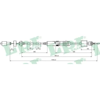 Spojkové lanko Tažné lanko, ovládání spojky LPR C0200C