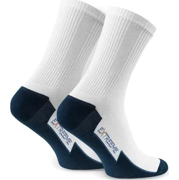 Oblečení a móda Pánské bílo-černé vysoké sportovní ponožky Art. 057 A382, WHITE Velikost: 44/46