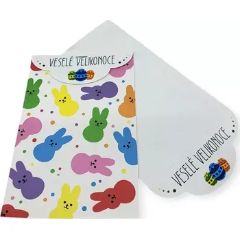 Balící papír Velikonoční kartička k perníčku 17x11 cm (+ přehyb) 5 ks/bal