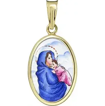 Přívěsek Aljančič Madona s dítětem medailonek 496H zlato