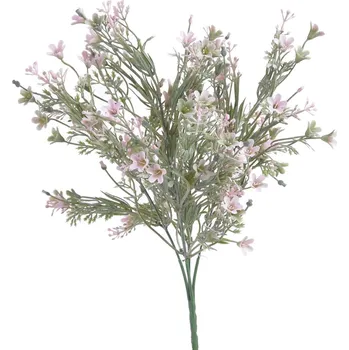 umělá květina trs kytice s drobnými zvonečky x 7 - růžová světlá