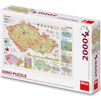 Puzzle Dino Mapy České republiky 2000 dílků