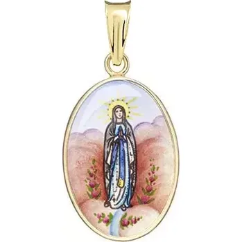 Přívěsek Aljančič Lurdská Madona medailon 487H zlato