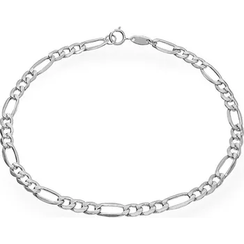 Náramek Nadčasový náramek Figaro 4mm v bílém zlatě IZ19980AN + dárkové balení LUXUS zdarma