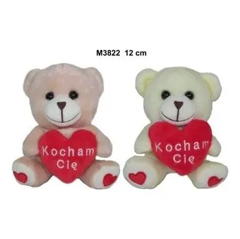 plyšák Miś z sercem 12cm MIX