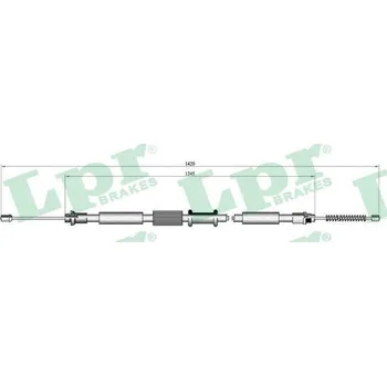 Lanko parkovací brzdy Tažné lanko, parkovací brzda LPR C0343B
