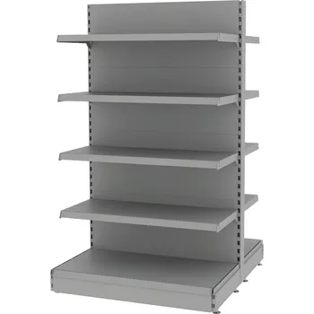 Prodejní regál Mago Oboustranný prodejní regál - V-170 cm L-103 cm (modul základní) - šedá