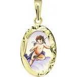 Aljančič Ochranný andělíček medailon gravírovaný 444R zlato