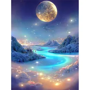 Diamantové malování HUACAN DIAMOND PAINTING - DIAMANTOVÁ MOZAIKA - MĚSÍC 03