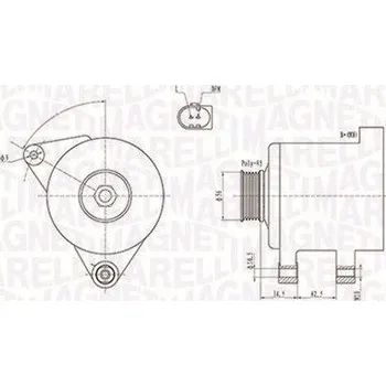 Alternátor Generátor MAGNETI MARELLI 063731546010