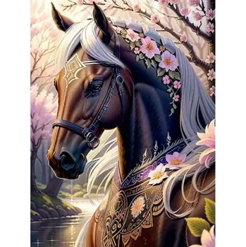 Mozaiková sada HUACAN DIAMOND PAINTING - DIAMANTOVÁ MOZAIKA - KŮŇ 39