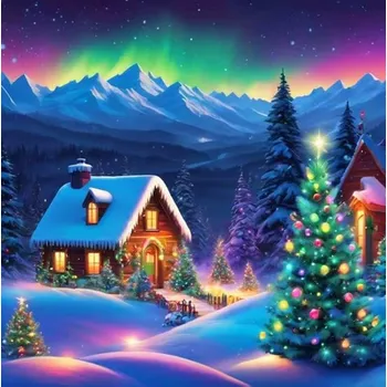 Diamantové malování HUACAN DIAMOND PAINTING - DIAMANTOVÁ MOZAIKA - VÁNOČNÍ 19