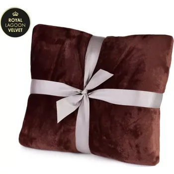 deka Přikrývka 150 x 200 cm ROYAL LAGOON VELVET, čokoládová