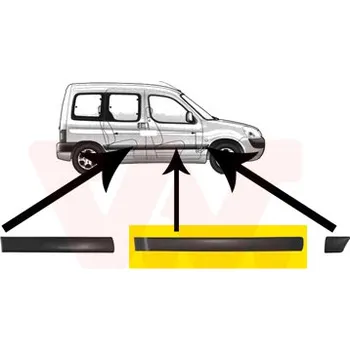 Lišta karosérie Ozdobná / ochranná lišta, dveře VAN WEZEL 4051424