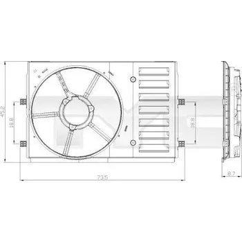 Autodíl Držák, větrák chladiče TYC 837-0035-1