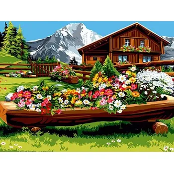 Mozaiková sada HUACAN DIAMOND PAINTING - DIAMANTOVÁ MOZAIKA - STAVENÍ 03