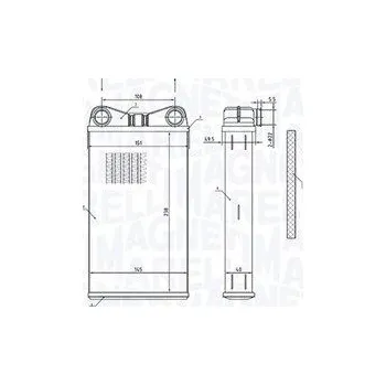 Výměník tepla Výměník tepla, vnitřní vytápění MAGNETI MARELLI 350218472000