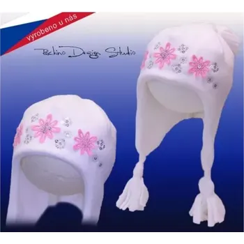 Čepice Rockino Dětská čepice ROCKINO vzor 1707 - bílá 50