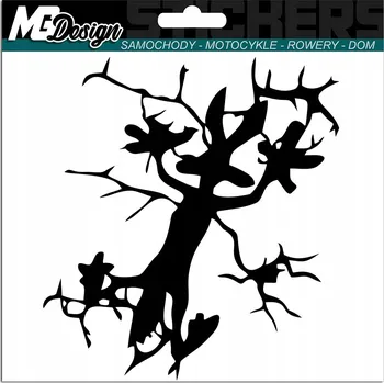 Samolepicí dekorace na vozidlo SAMOLEPKA Grafika na auto KOJOT NA PROMÁČKLINY Škrábance 15x13,5