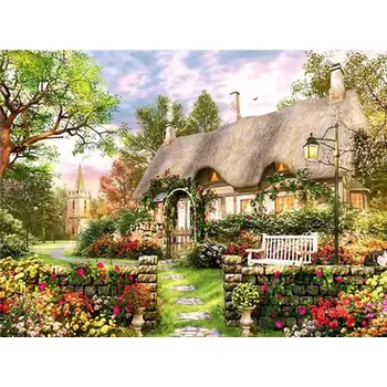 Mozaiková sada HUACAN DIAMOND PAINTING - DIAMANTOVÁ MOZAIKA - STAVENÍ 08