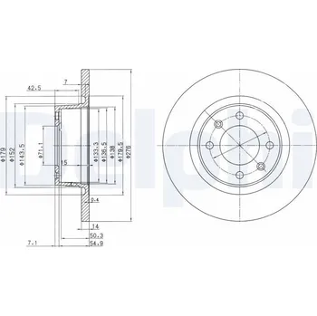 Brzdový kotouč Brzdový kotouč DELPHI BG3621