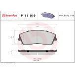 Sada brzdových destiček, kotoučová brzda BREMBO P 11 019