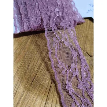 Krajka Silonová krajka šíře 43 mm barva starorůžová