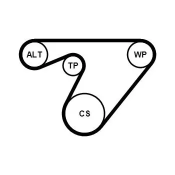 Vodní pumpa + klínový žebrový řemen CONTINENTAL CTAM 6PK1180WP2