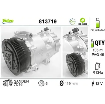 Kompresor klimatizace Kompresor, klimatizace VALEO 813719