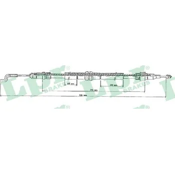 Lanko parkovací brzdy Tažné lanko, parkovací brzda LPR C0898B