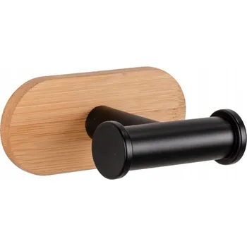 Držák na ručník Věšák na ručníky, dvojitý háček, černý WENKO