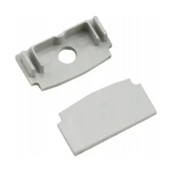 LED lišta BERGE Šedá krytka pro hliníkový LED profil - 2 kusy 10071