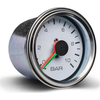 Budík Přídavný budík do auta Auto Gauge - ukazatel tlaku vzduchu, bílý