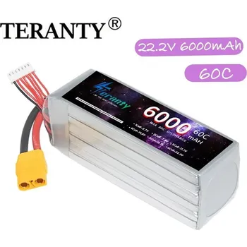 RC model auta Terranty 6S 6000mAh 22,2V 50C LiPo RC baterie s konektorem EC5 a konektorem XT90 pro RC automobilové nákladní auto RC Truggy RC Heli Airplane Drone