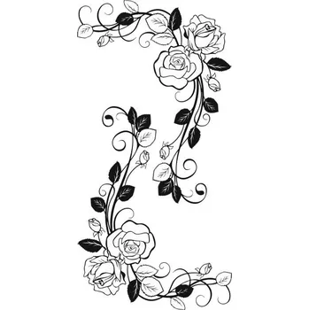 Samolepící dekorace Samolepka na stěnu na zeď KVĚTINY Růže 140 cm