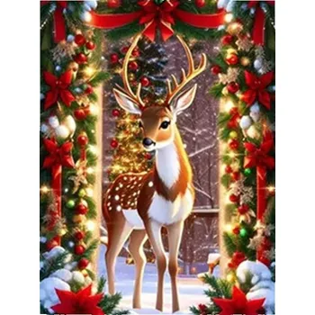 Mozaiková sada HUACAN DIAMOND PAINTING - DIAMANTOVÁ MOZAIKA - VÁNOČNÍ 08