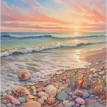 Mozaiková sada HUACAN DIAMOND PAINTING - DIAMANTOVÁ MOZAIKA - MOŘE 08